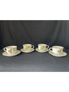 Villeroy & Boch Parkland Luxembourg Fine China Cup & Saucer Set of 4